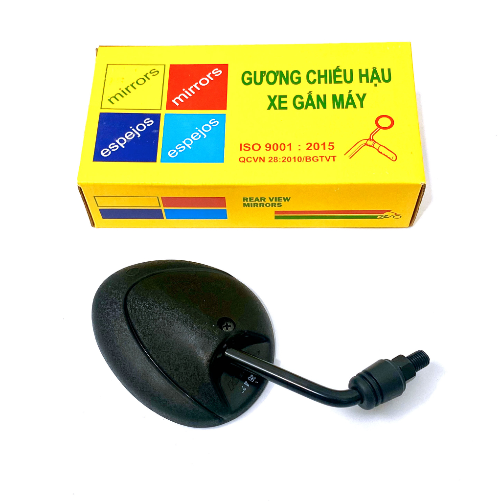 Gương chiếu hậu xe máy thời trang Mẫu Tai Mèo Độ Chân Ngắn, kính chiếu hậu gắn chân kính cho AB, SH, SH Mode, Wave,…