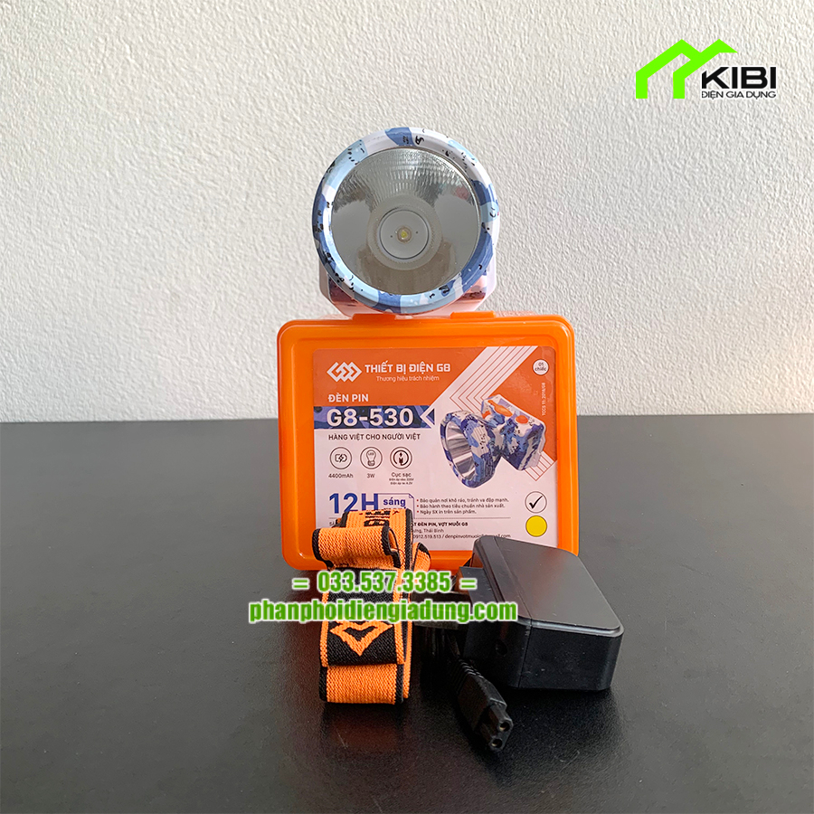 Đèn pin siêu sáng G8 530, đèn pha đội đầu bền đẹp chống nước