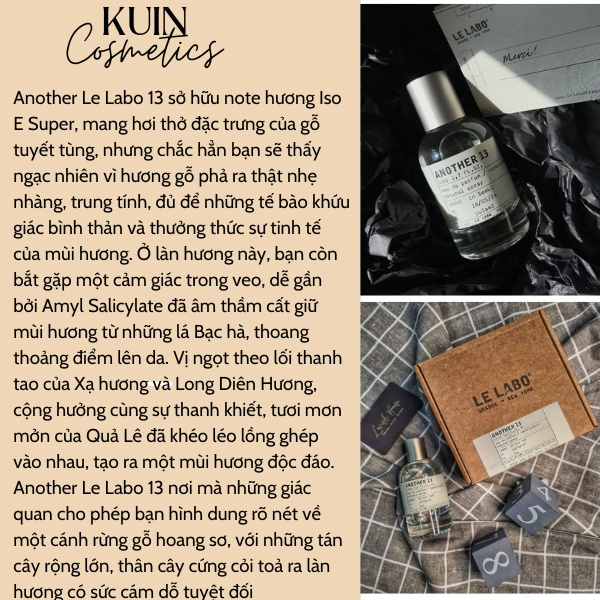 Nước hoa nam chính hãng cao cấp Le La.bo Santal 13 33, dầu thơm lâu mẫu thử 100ml hương thơm dịu nhẹ sang trọng quý phái