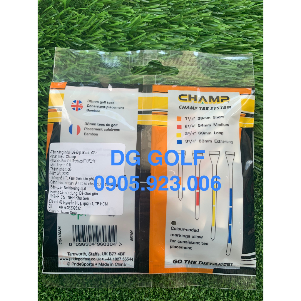 Tee đặt banh - Tee Golf Champ System Bamboo
