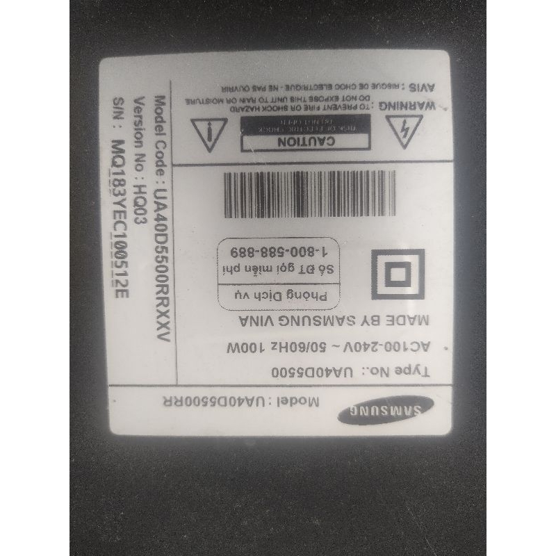 Bo mạch tivi Samsung UA40D5500