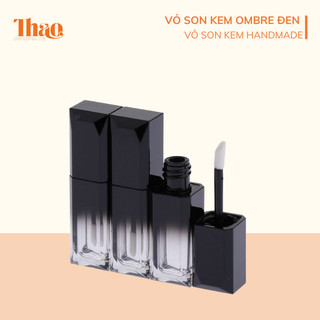 Vỏ Son Kem Ombre Đen Thỏi Rỗng Đựng Son Kem Handmade Nguyên Liệu Làm Son Handmade