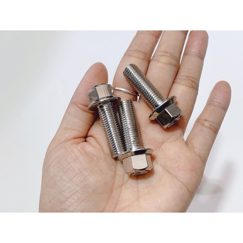 Ốc inox Salaya mẫu V2 M8 M10 8li - 10li lắp thông dụng xe máy