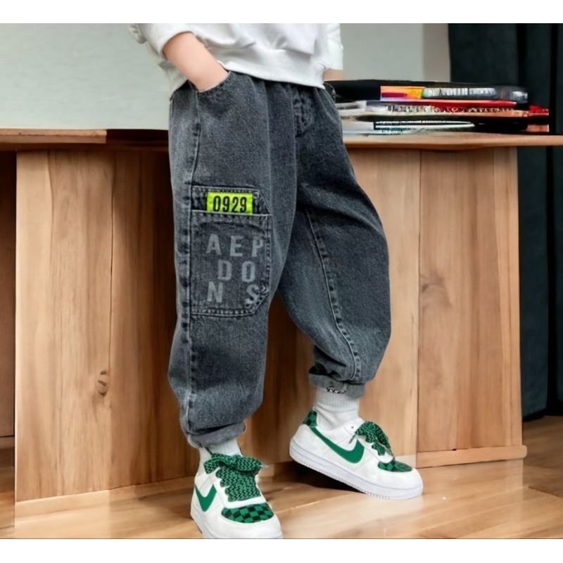 Quần jeans dài bé trai sz 19_55kg , quần bò dài bé trai chất mềm co giãn