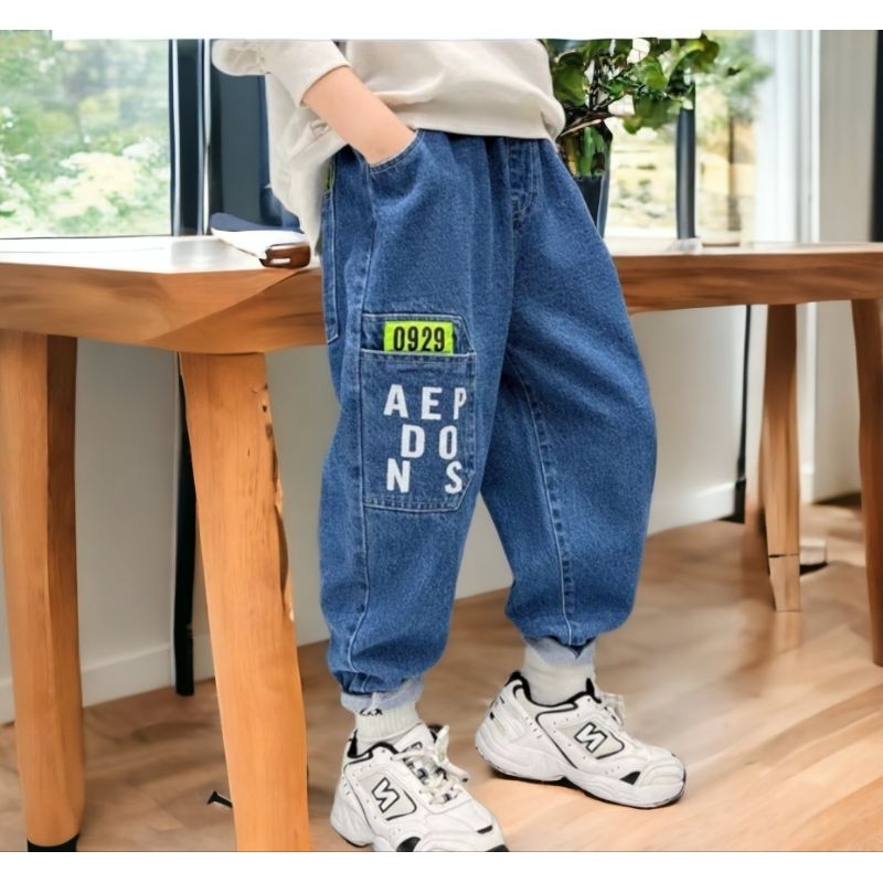 Quần jeans dài bé trai sz 19_55kg , quần bò dài bé trai chất mềm co giãn