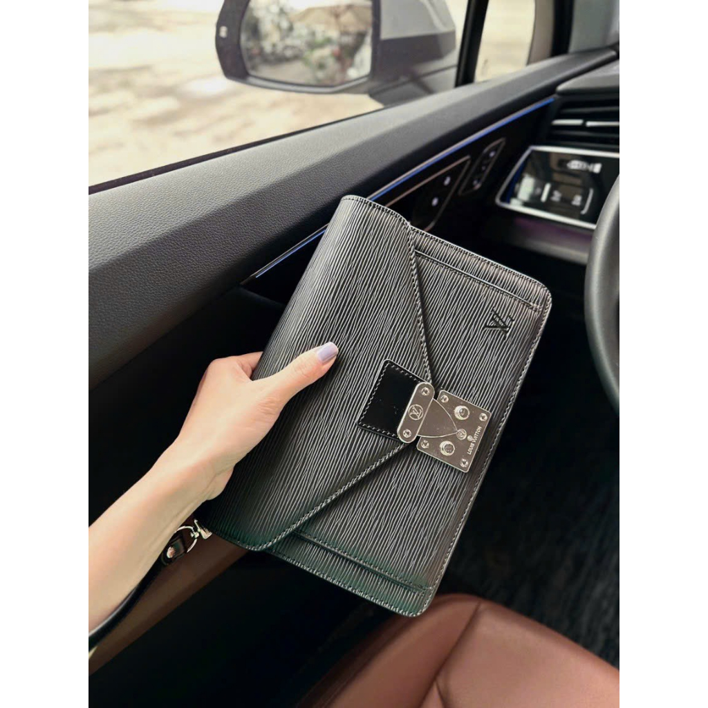 Clutch, ví cầm tay, kẹp nách nam Lờ Vê Thames da tăm, da sần siêu cấp super cực đẹp