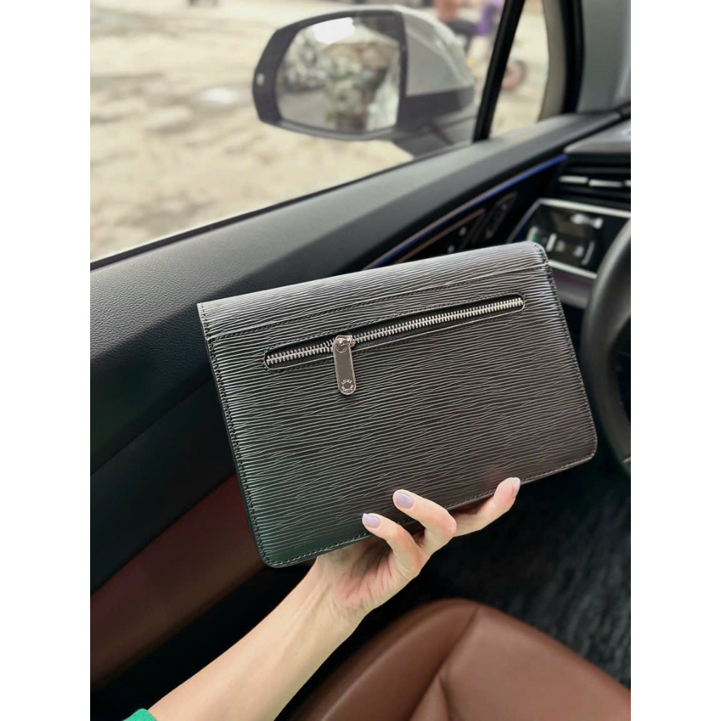 Clutch, ví cầm tay, kẹp nách nam Lờ Vê Thames da tăm, da sần siêu cấp super cực đẹp