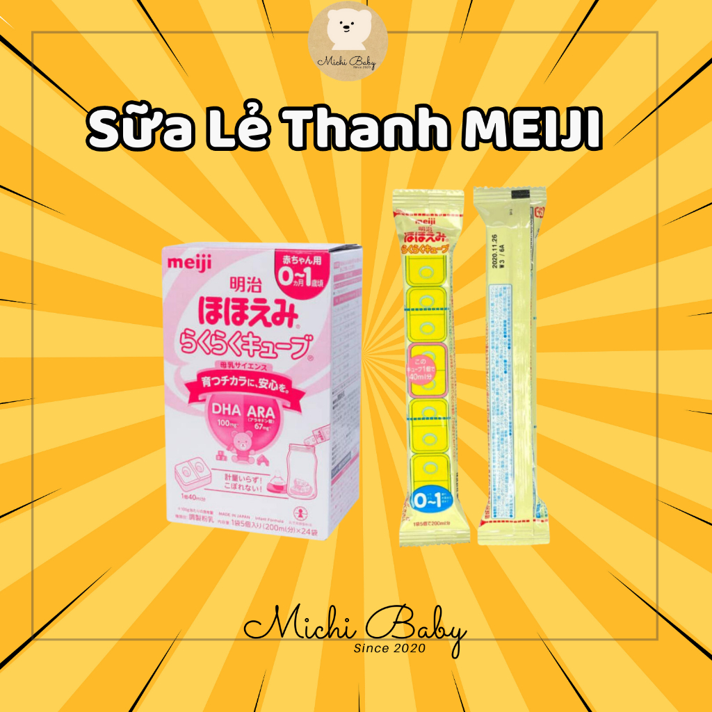 (LẺ THANH) - Sữa Bột Meiji (Aptamil Anh) dạng Thanh - Michi Baby MC275