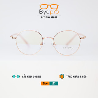 Gọng kính cận nữ nam lắp cận sẵn mắt kính tròn dùng lắp mắt kính cận hoặc 0 độ - Eyepro - GZ2999