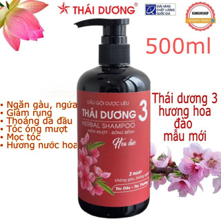 DẦU GỘI DƯỢC LIỆU THÁI DƯƠNG 3 HƯƠNG HOA đào chai 500ml[Chính hãng]