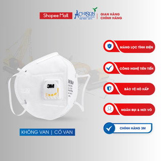 [Mã INBAU15 giảm 10% đơn 0đ] Khẩu Trang Chống Bụi 3M Chính Hãng 9001 (Không Van) / 9001V (Có Van) - Lọc  Bụi Mịn PM2.5