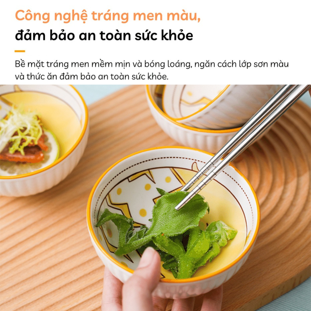 Bát Ăn Dặm Kiểu Nhật Cho Bé Gốm Sứ Hình Ngộ Nghĩnh Yoota Baby - Giá bán 1 bát