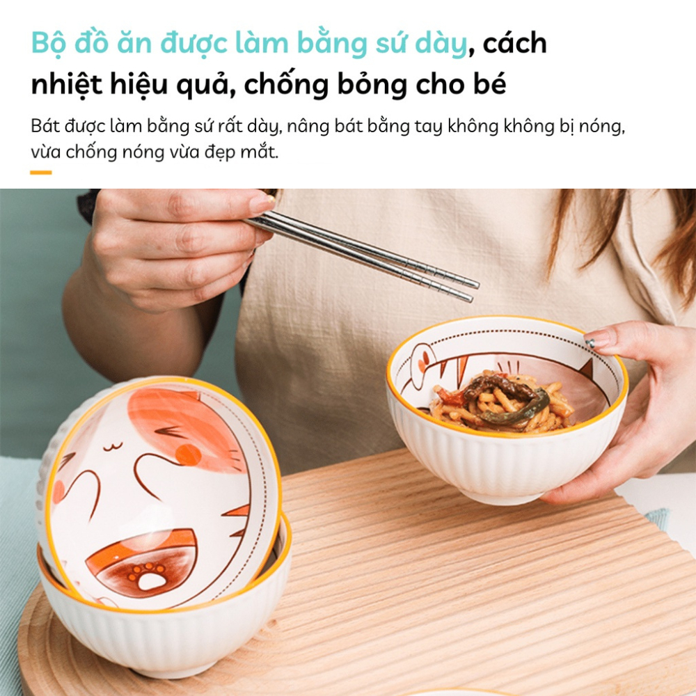 Bát Ăn Dặm Kiểu Nhật Cho Bé Gốm Sứ Hình Ngộ Nghĩnh Yoota Baby - Giá bán 1 bát
