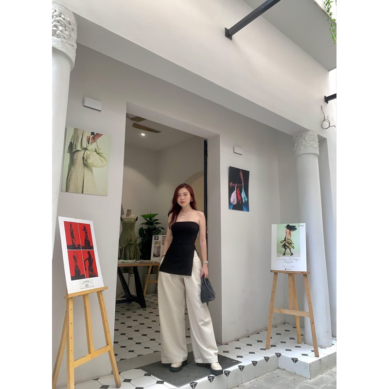 𝐅𝐔𝐋𝐋𝐒𝐄𝐓 túi Chow bag Hérisson màu đen + nơ hồng + quai đeo chéo đen