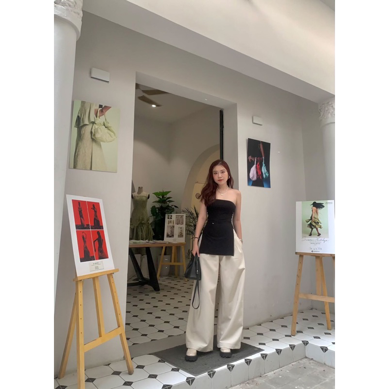 𝐅𝐔𝐋𝐋𝐒𝐄𝐓 túi Chow bag Hérisson màu đen + nơ hồng + quai đeo chéo đen