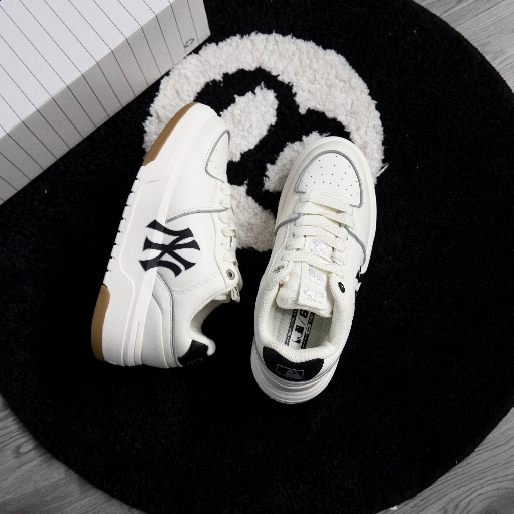 Giày MLB Chunky Liner NY Trắng Phản Quang Chính Hãng