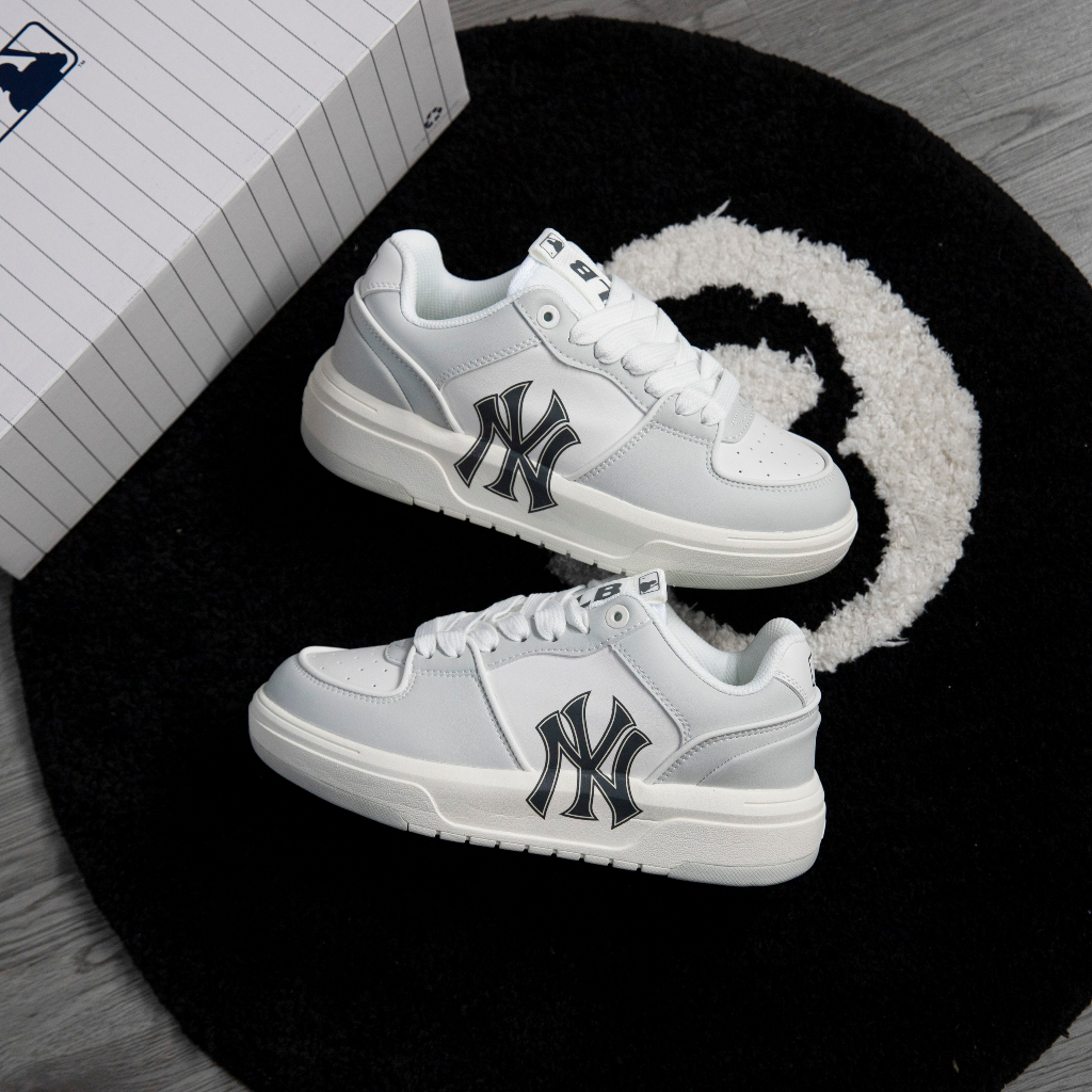 Giày MLB Chunky Liner NY Màu Xám Phản Quang Chính Hãng