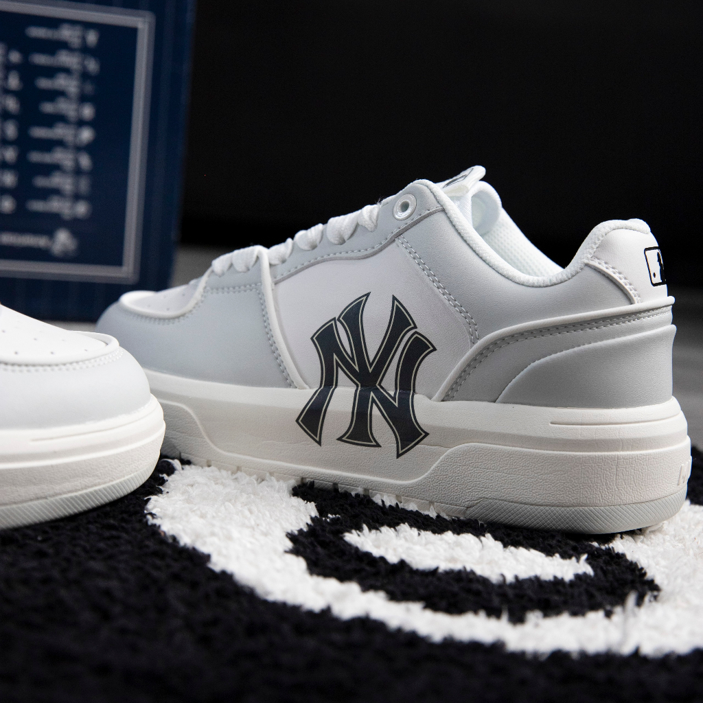 Giày MLB Chunky Liner NY Màu Xám Phản Quang Chính Hãng