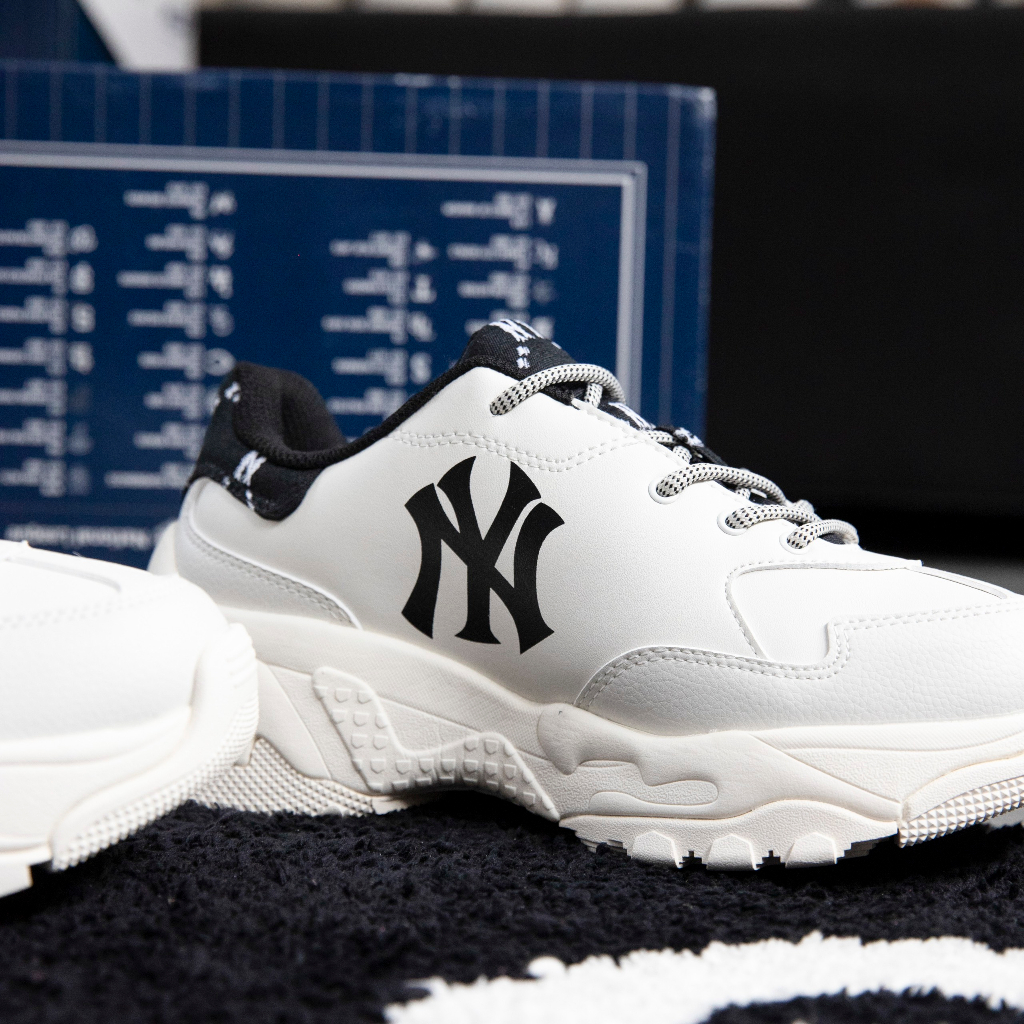 Giày MLB Bigball Chunky Monogram NY Gót Nhung Chính Hãng