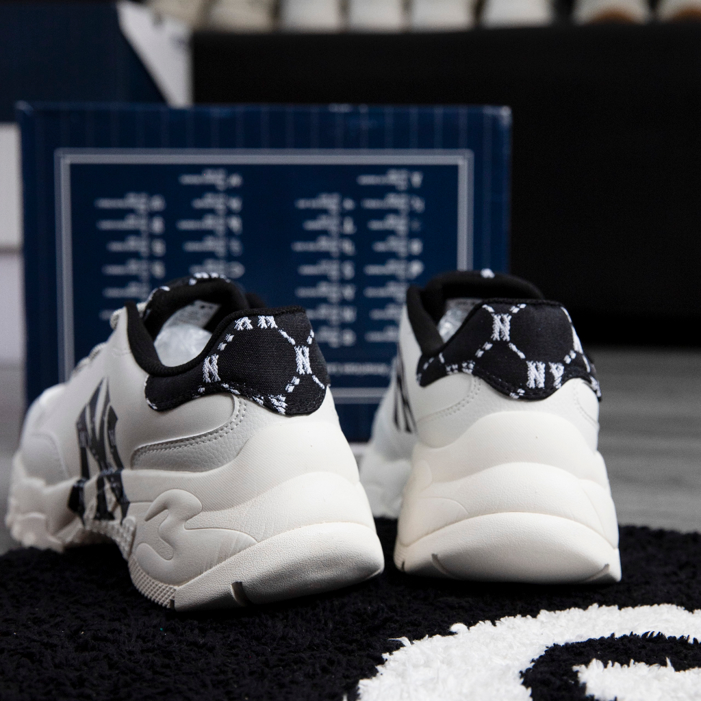 Giày MLB Bigball Chunky Monogram NY Gót Nhung Chính Hãng