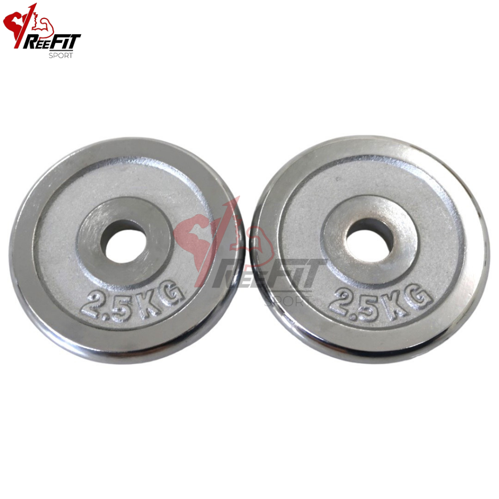 Tạ miếng tạ bánh tạ đĩa kim loại crom Reefit 2.5kg 2,5kg 2500g