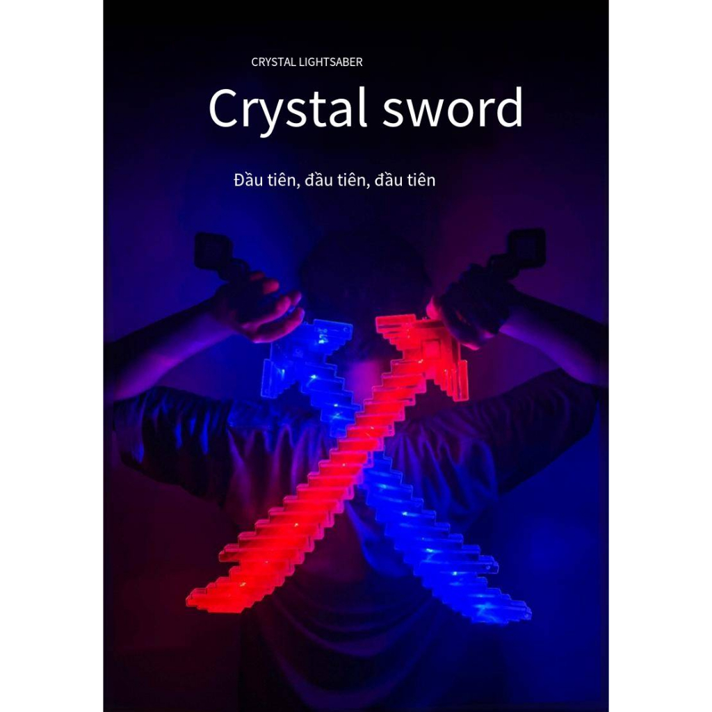 Lớn Minecraft Nhấp Nháy Thanh Kiếm/Đèn LED Chiếu Sáng Khảm Đồ Chơi Kiếm/Quầy Hàng Đường Phố Trẻ Em Nhấp Nháy Đồ Chơi