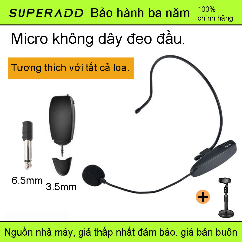 SUPERADD KX620 Micrô đeo đầu Micrô không dây Được sử dụng để giảng dạy trực tiếp, quay video ngắn