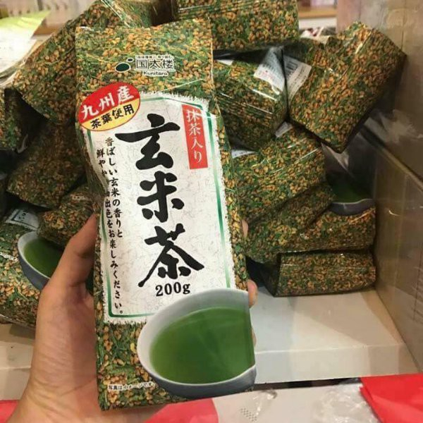 Trà Xanh Gạo Lứt Rang Nhật Bản Kunitaro Gói 200g