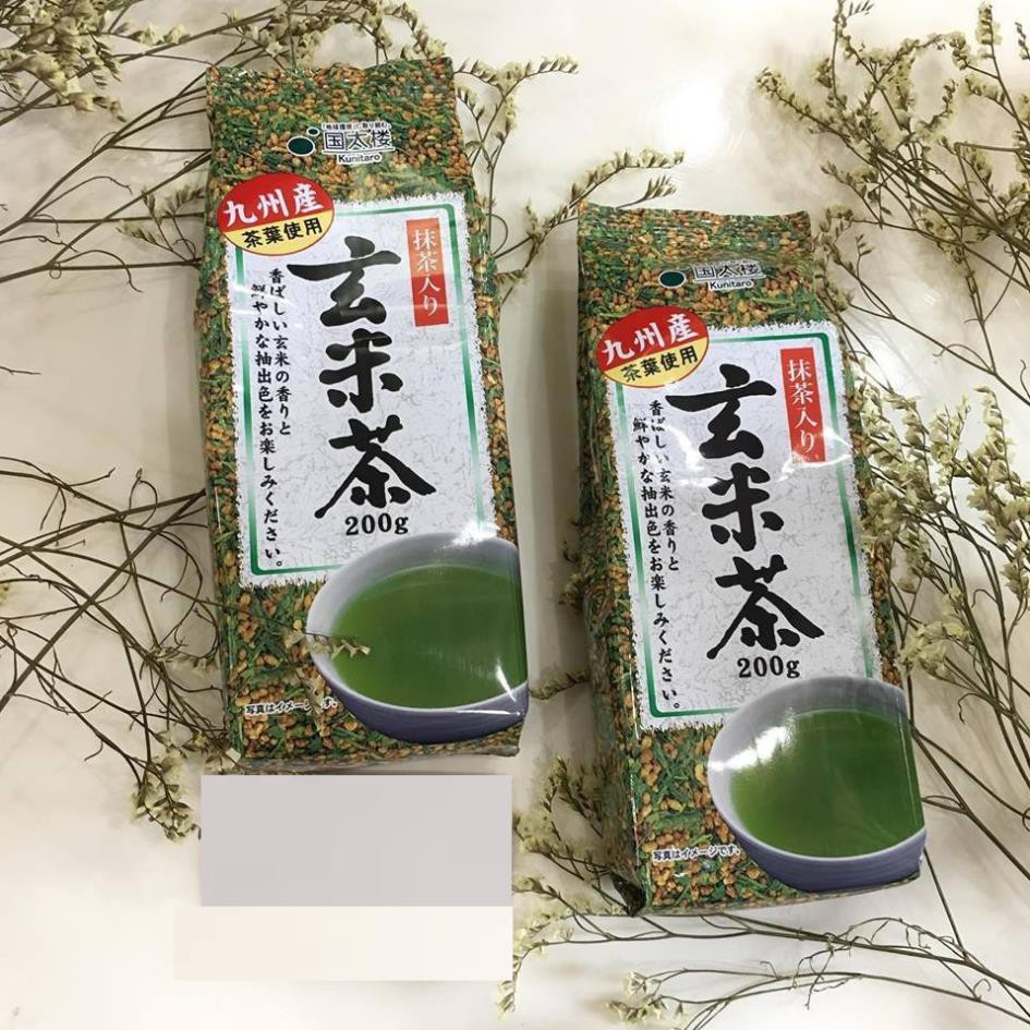 Trà Xanh Gạo Lứt Rang Nhật Bản Kunitaro Gói 200g