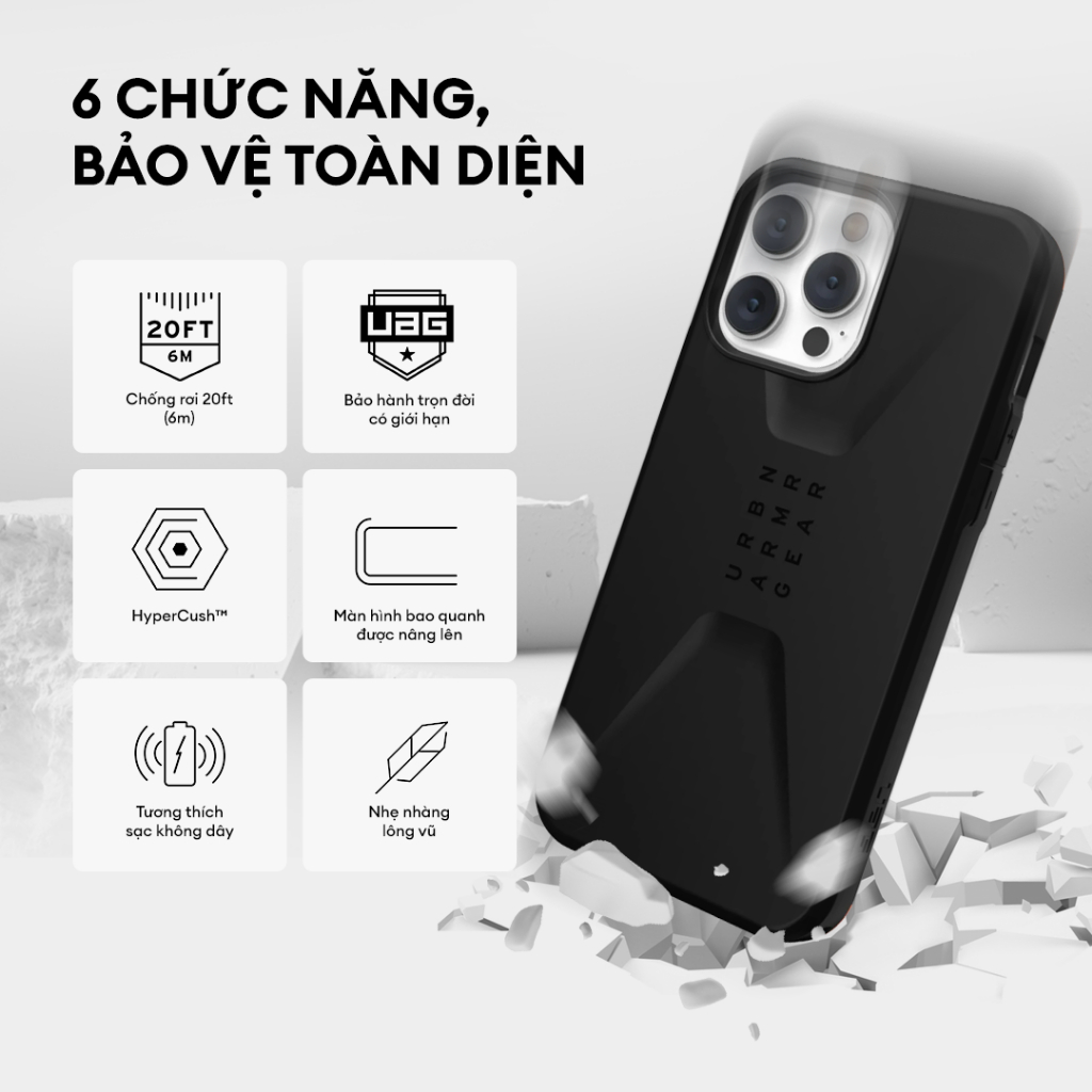 Ốp Lưng UAG CIVILIAN Cho iPhone 14 [6.1 INCH]