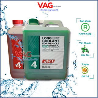 [Chính hãng] Nước làm mát động cơ JCAP từ Nhật Bản 2 màu xanh đỏ can 4L 20%