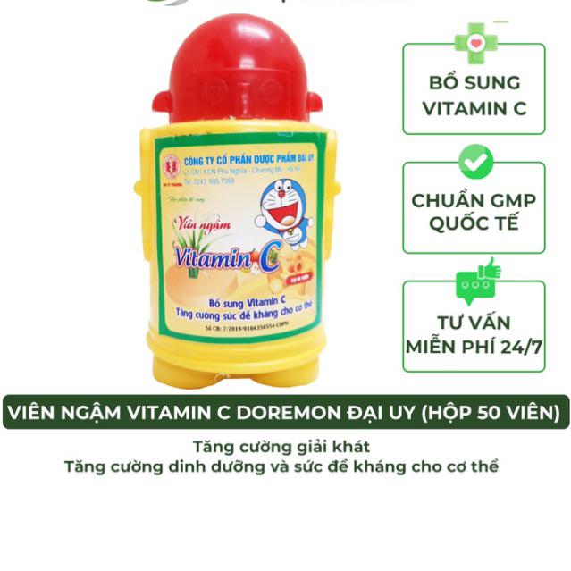 Viên Ngậm Vitamin C Doremon  - Tăng cường sức đề kháng cho trẻ