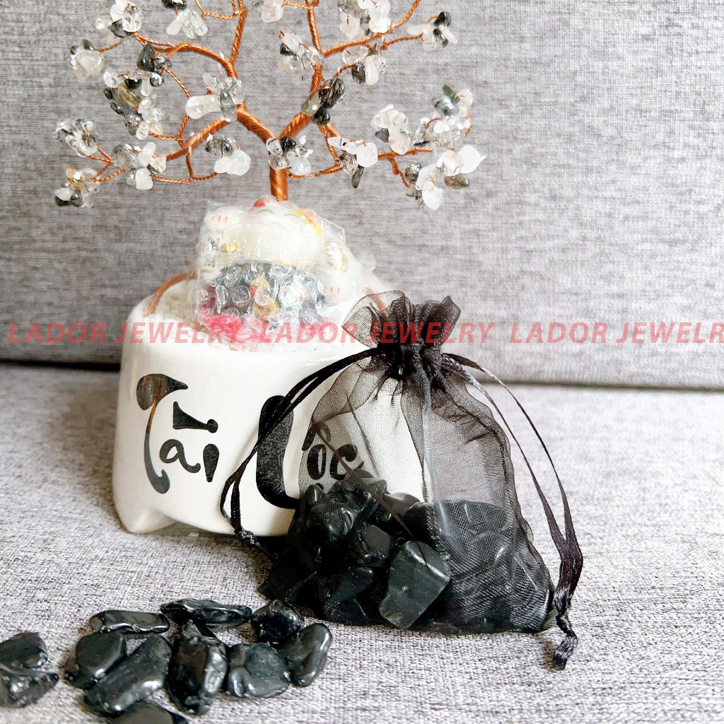 Túi đá thạch anh may mắn thanh tẩy bài Tarot phong thuỷ nạp năng lượng Thu Hút Tài Lộc, May Mắn Lador Jewelry