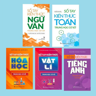 [HA] Sách: Combo 5 cuốn Sổ Tay Kiến Thức Trung Học Cơ Sở :Toán +Ngữ Văn +Tiếng Anh +Vật Lý +Hóa Học