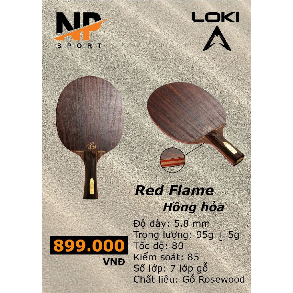Cốt vợt bóng bàn Loki Violent V9, Cốt vợt bóng bàn chính hãng LOKI 2 lớp carbon 7 lớp gỗ