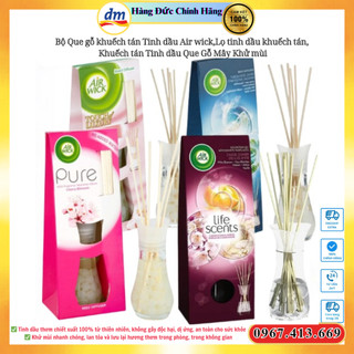 Bộ Que gỗ khuếch tán Tinh dầu Air wick,Lọ tinh dầu khuếch tán, Khuếch tán Tinh dầu Que Gỗ Mây Khử mùi