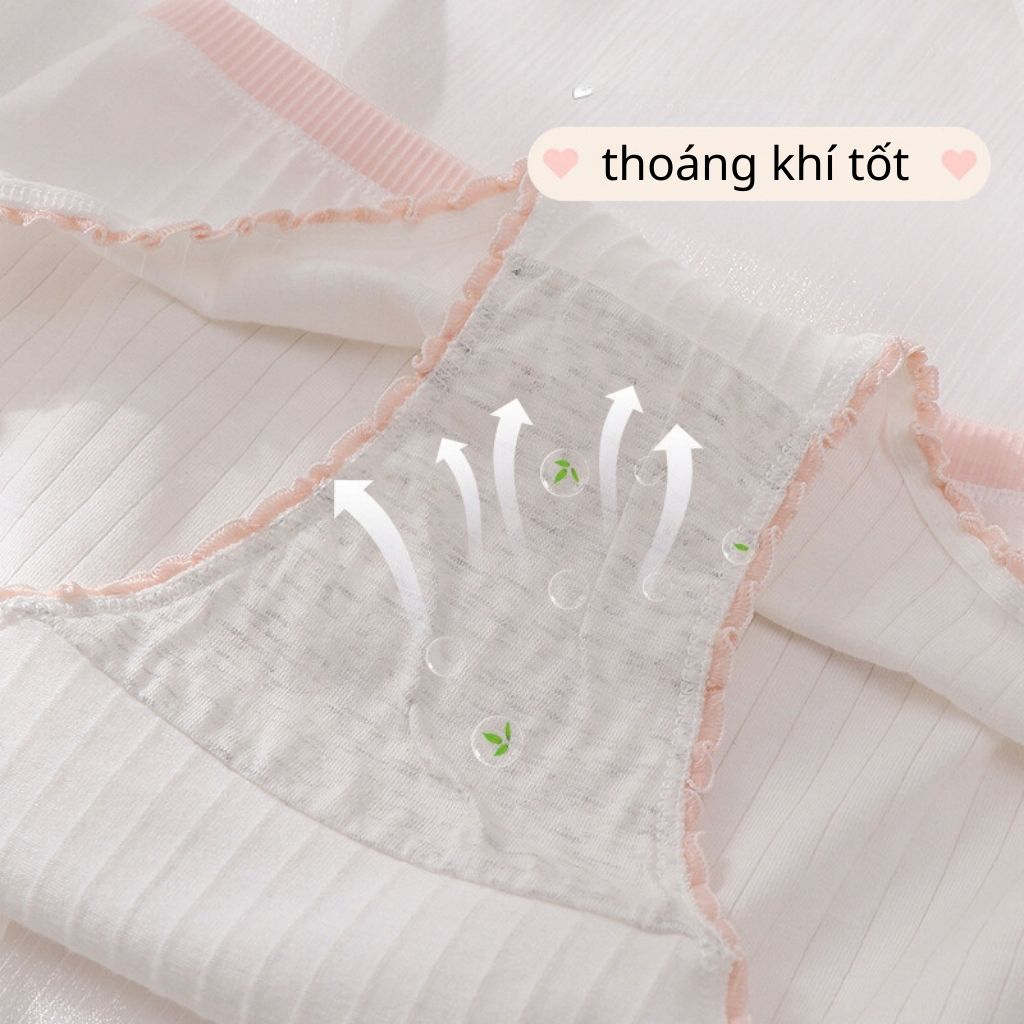 Quần lót nữ cotton cao cấp kháng khuẩn khử mùi thấm hút cực tốt thiết kế họa tiết đẹp và dễ thương DEVARI L0230