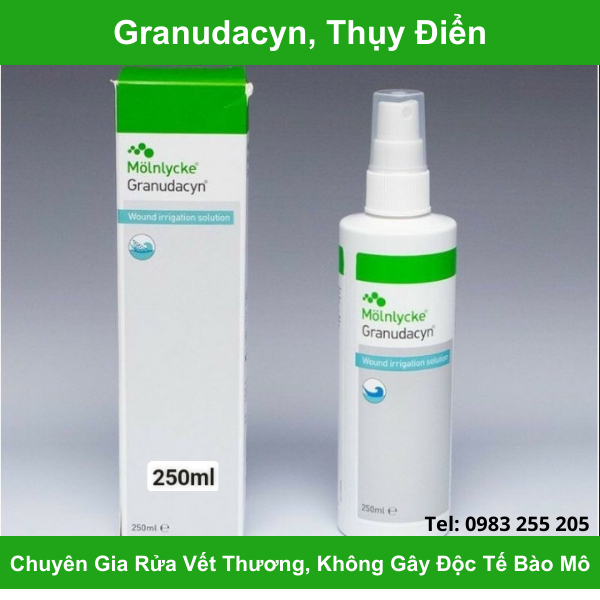 Dung dịch rửa vết thương GRANUDACYN®, hãng Molnlycke – Thụy Điển