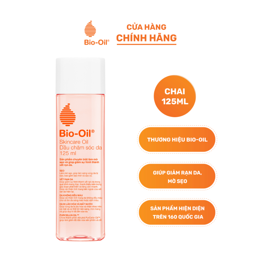 Dầu chăm sóc da giúp cải thiện rạn da, mờ sẹo và đều màu da - BIO-OIL SKINCARE OIL (chai 125ml)