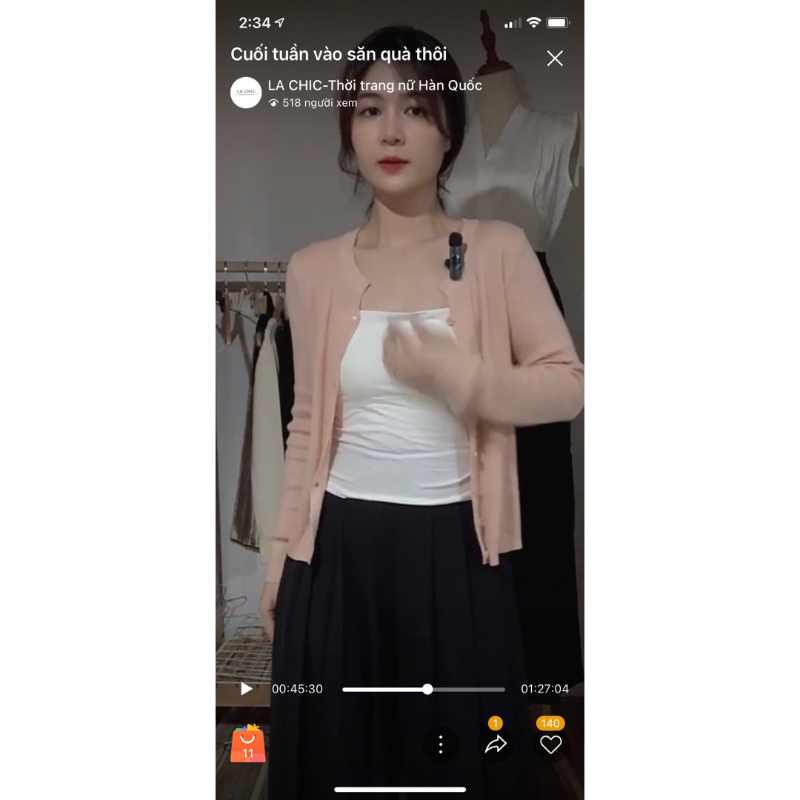 Áo cadigan len mỏng,áo len thu đông LA CHIC