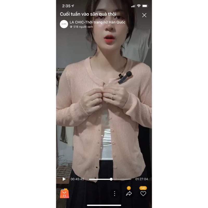 Áo cadigan len mỏng,áo len thu đông LA CHIC