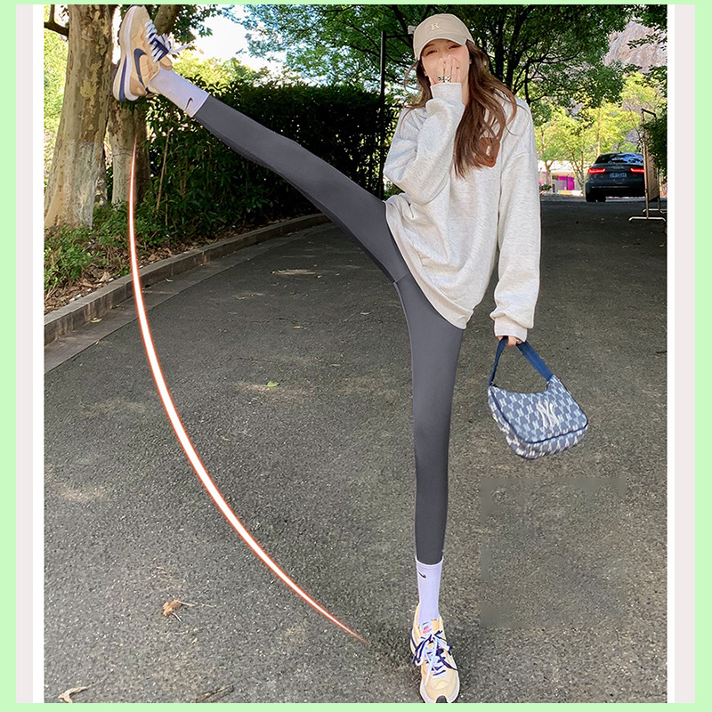 Quần tập yoga nữ，cạp cao quần nâng mông， thể thao đồ tập yoga，Simple khô  Thời trang bigsize-S-3XL-93kg