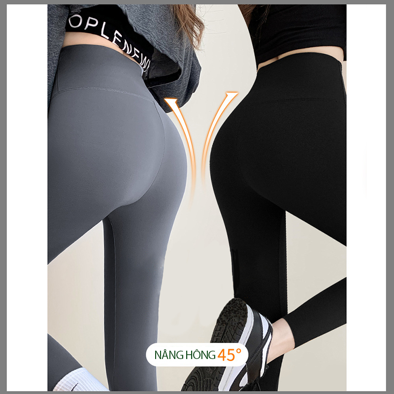 Quần tập yoga nữ，cạp cao quần nâng mông， thể thao đồ tập yoga，Simple khô  Thời trang bigsize-S-3XL-93kg