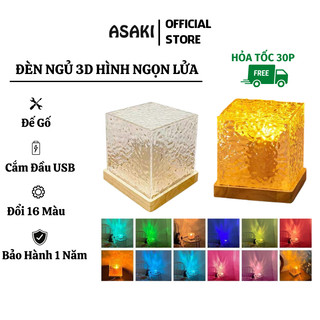 Đèn ngủ để bàn 3d asaki kiểu ngọn lửa trang trí decor phòng ngu