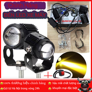 Chính Hãng đèn xe máy siêu sáng đèn led xe máy đèn trợ sáng xe máy bi cầu cho mô tô đèn xe led Cos Vàng Trắng