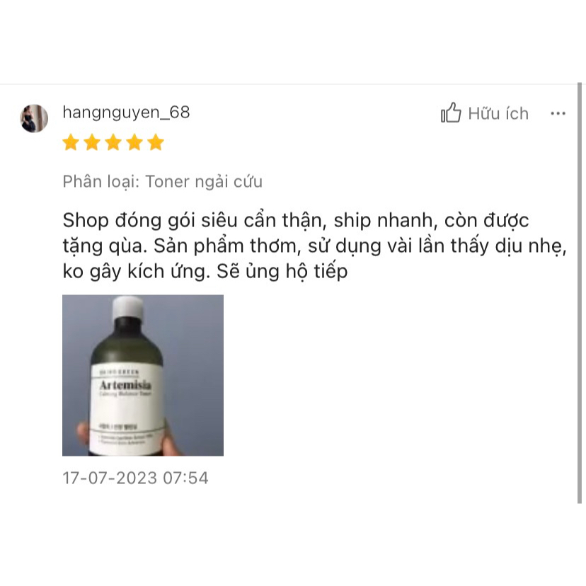 Nước Hoa Hồng Ngải Cứu BRING GREEN Artemisa Calming Balance Toner Làm Dịu Và Cân Bằng Da