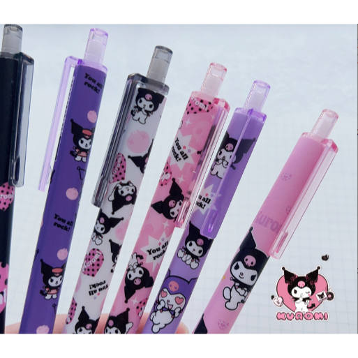 Bút bi bấm sanrio kuromi mica BBB18a bút cute dễ thương