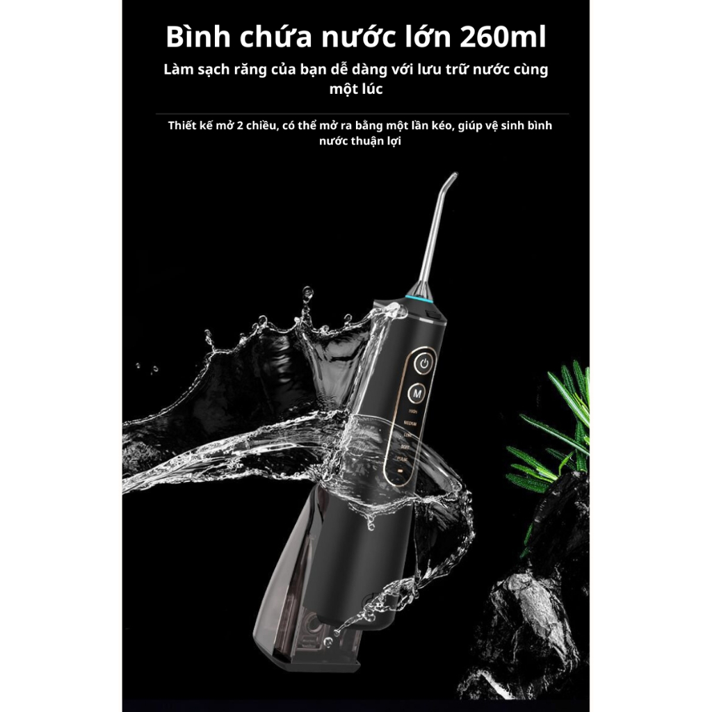 Tăm nước cầm tay SeaSy X62 với 5 chế độ chăm sóc răng miệng, làm sạch mảng bám trên răng và bảo vệ nướu