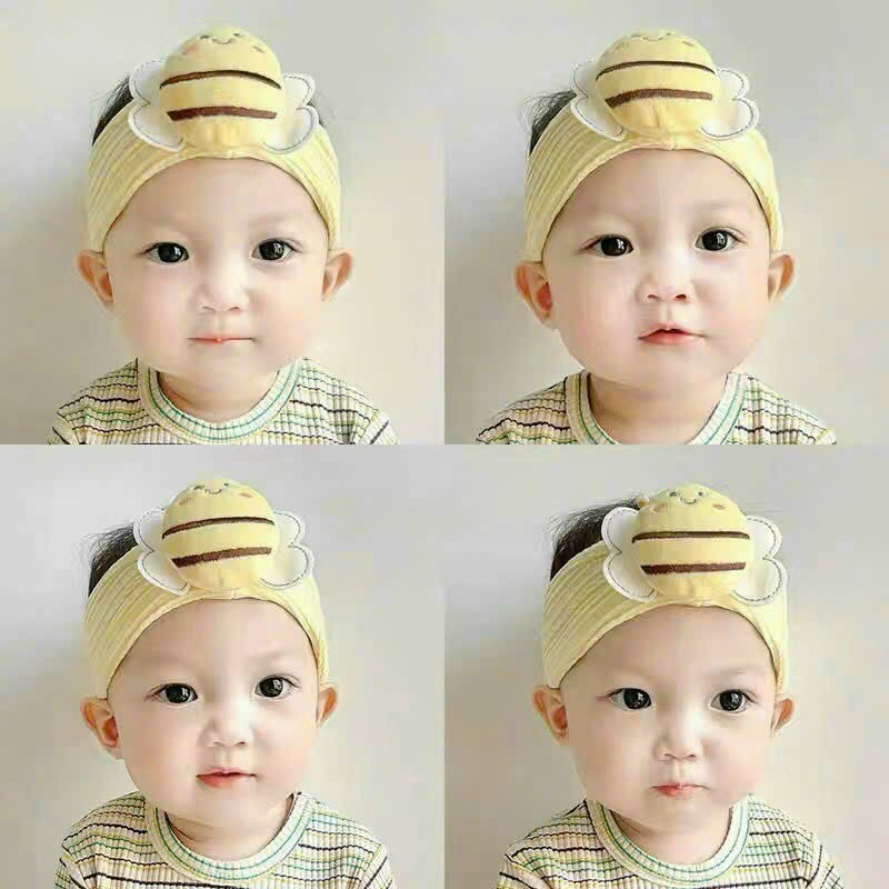 Set turban ong kèm tất hình thú cho bé trai và bé gái từ 0-1 tuổi, set băng đô siêu cute