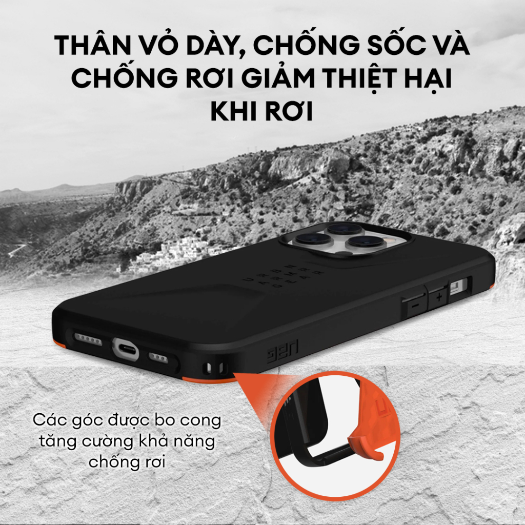 Ốp Lưng UAG CIVILIAN Cho iPhone 14 PRO MAX
